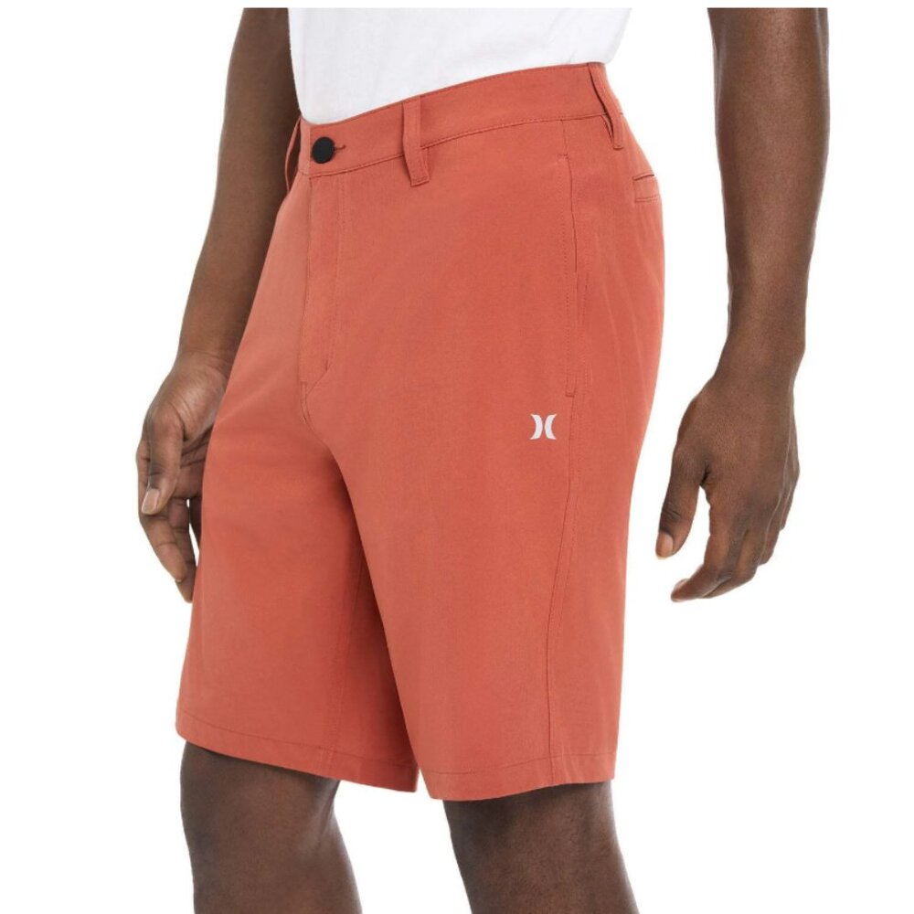 Hurley All Day Hybrid Quick Dry 4-Way Stretch Shorts Burnt Orange Size 30 NWT